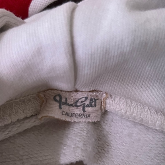 White hoodie with red flames on arms - Picture 5 of 5